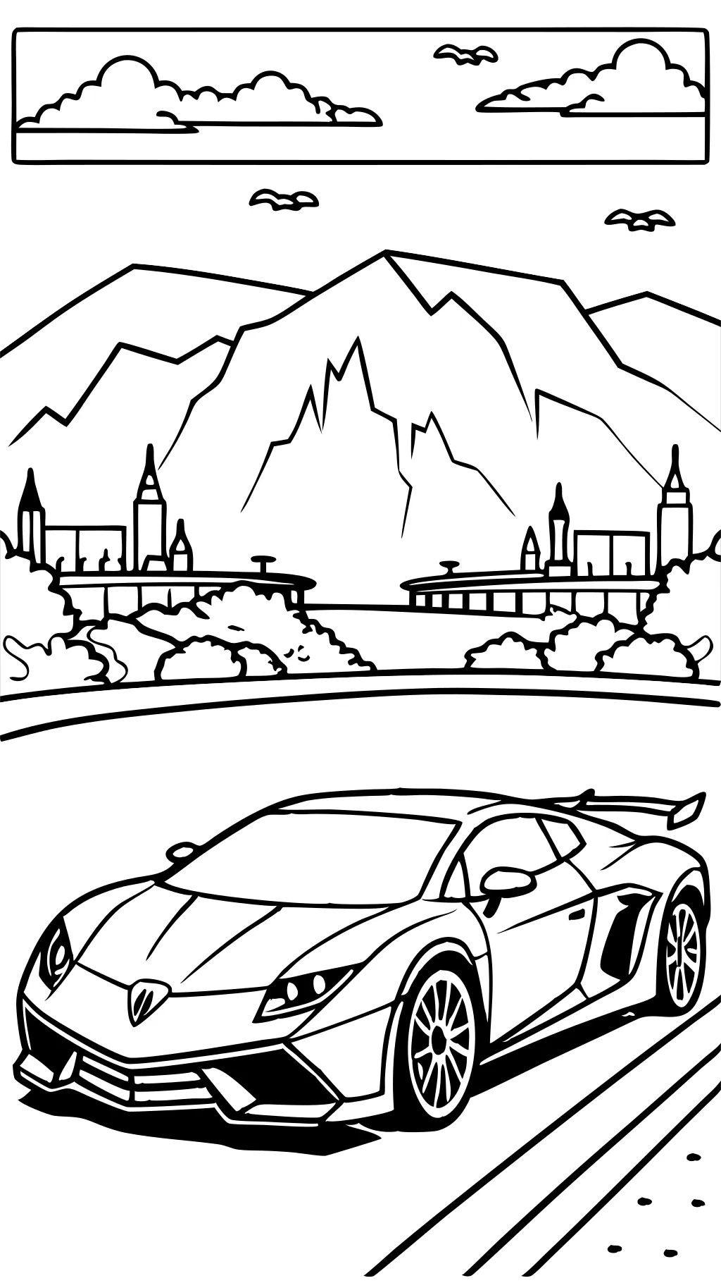 page de couleur lambo